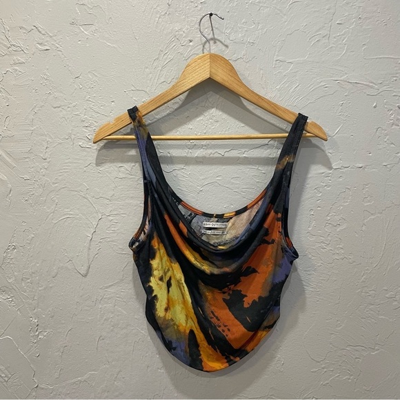 Urban Outfitters Tops - Urban Outfitters Multicolor Cowl NeckTie-Dye Tank Top Y2K Style Moody sz Medium